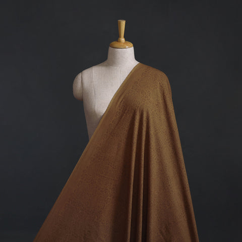 Brown - Bagh Hand Block Print Natural Dyed Cotton Fabric 03