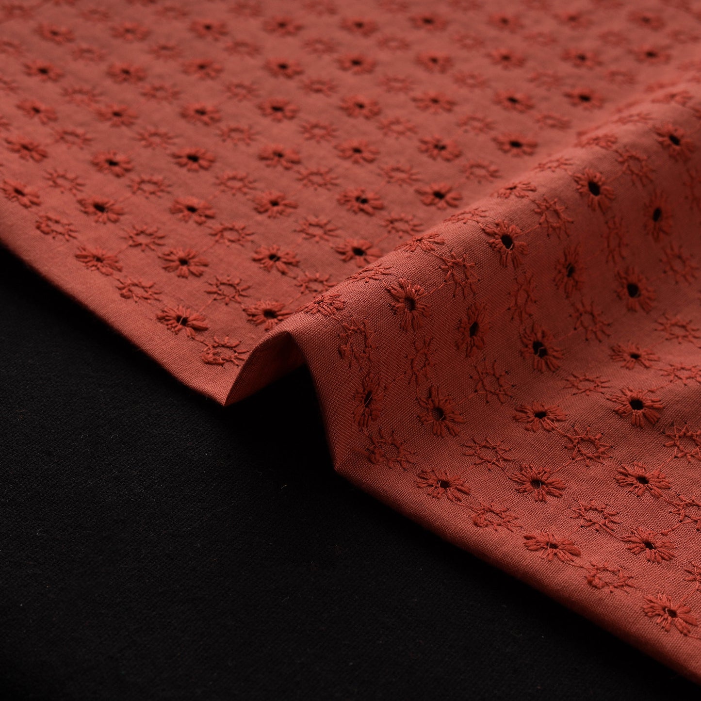 Floral Embroidered Cotton Hakoba Fabric 13