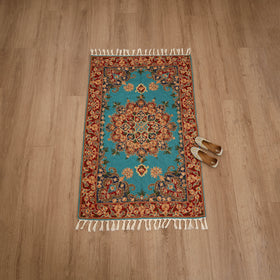 Original Kashmiri Chain Stitch Crewel Hand Embroidery Rug / Carpet (5 x 3 Feet) 10
