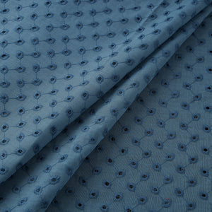Floral Embroidered Cotton Hakoba Fabric 14