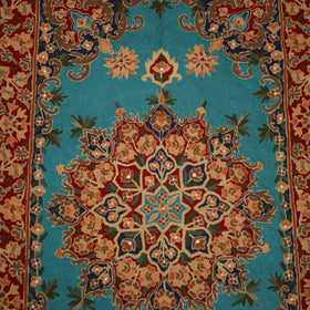 Original Kashmiri Chain Stitch Crewel Hand Embroidery Rug / Carpet (5 x 3 Feet) 10