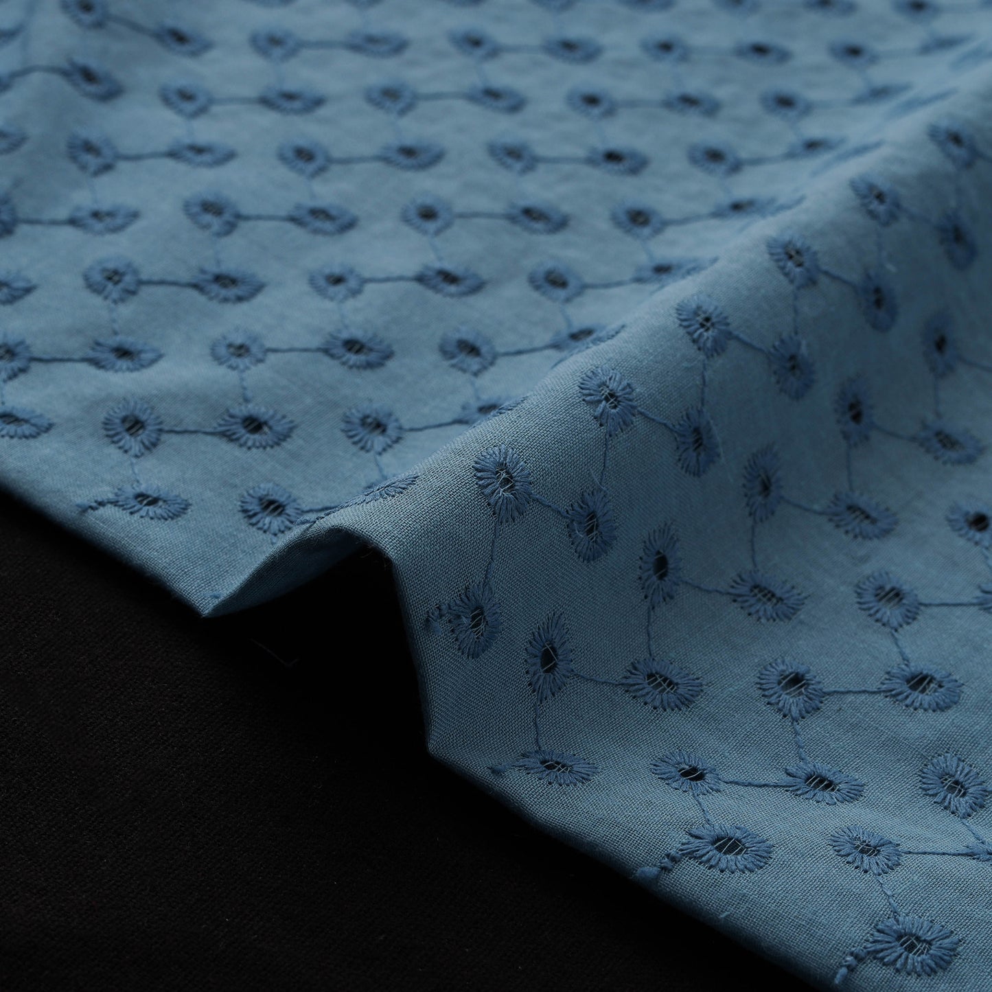 Floral Embroidered Cotton Hakoba Fabric 14