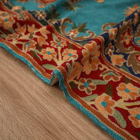 Original Kashmiri Chain Stitch Crewel Hand Embroidery Rug / Carpet (5 x 3 Feet) 10