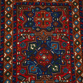 Original Kashmiri Chain Stitch Crewel Hand Embroidery Rug / Carpet (5 x 3 Feet) 11
