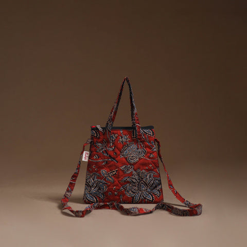 Red - Handcrafted Quilted Sling Bag 27