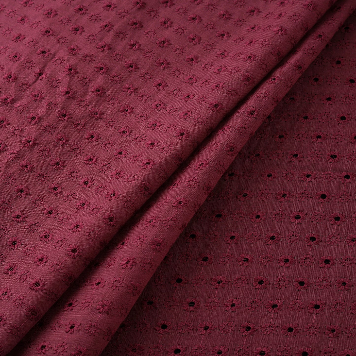 Floral Embroidered Cotton Hakoba Fabric 17