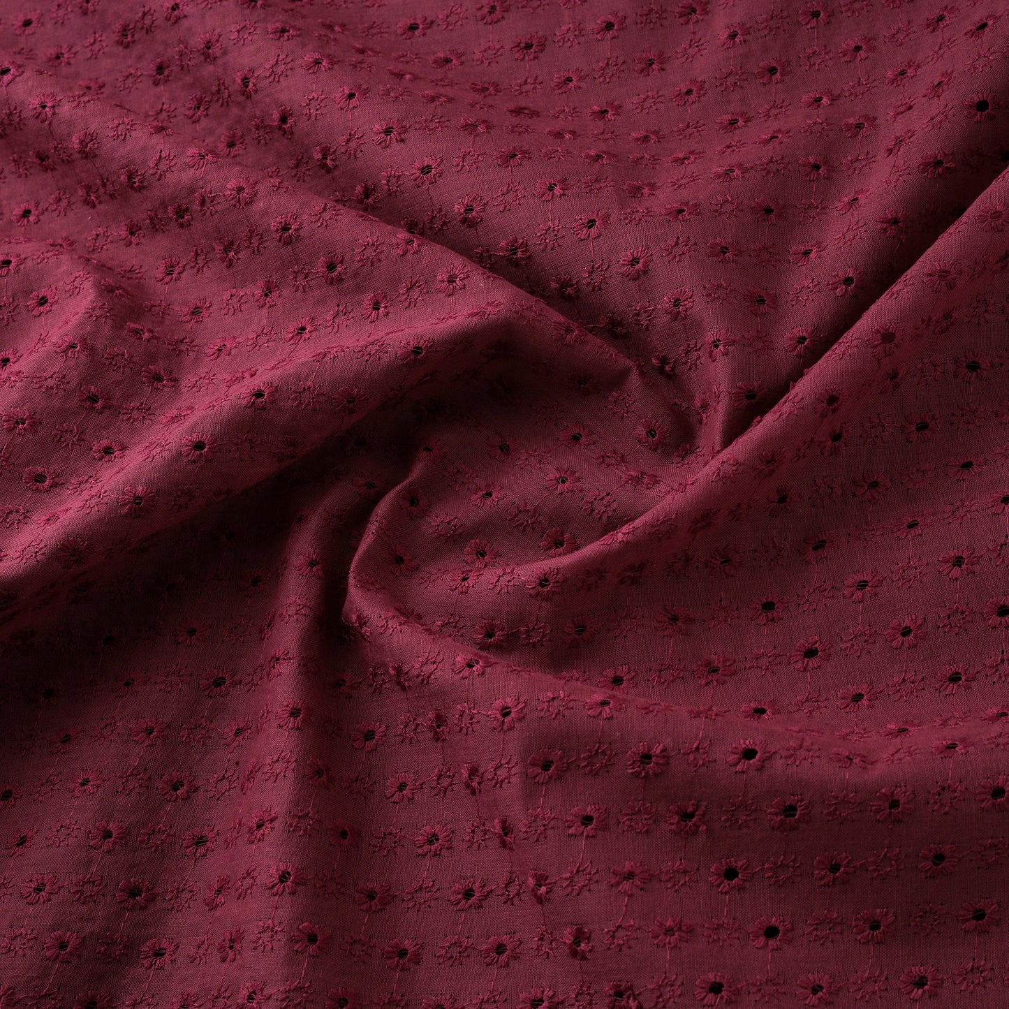 Floral Embroidered Cotton Hakoba Fabric 17