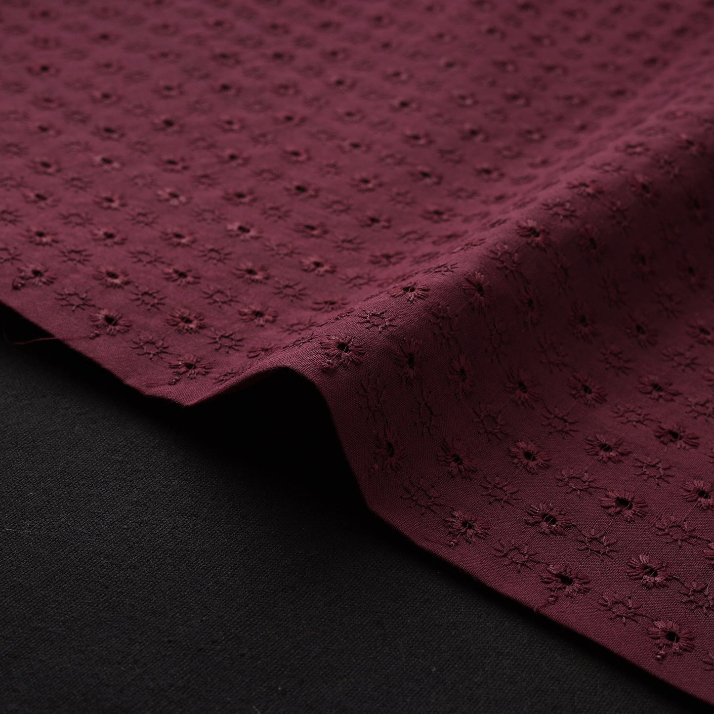 Floral Embroidered Cotton Hakoba Fabric 18