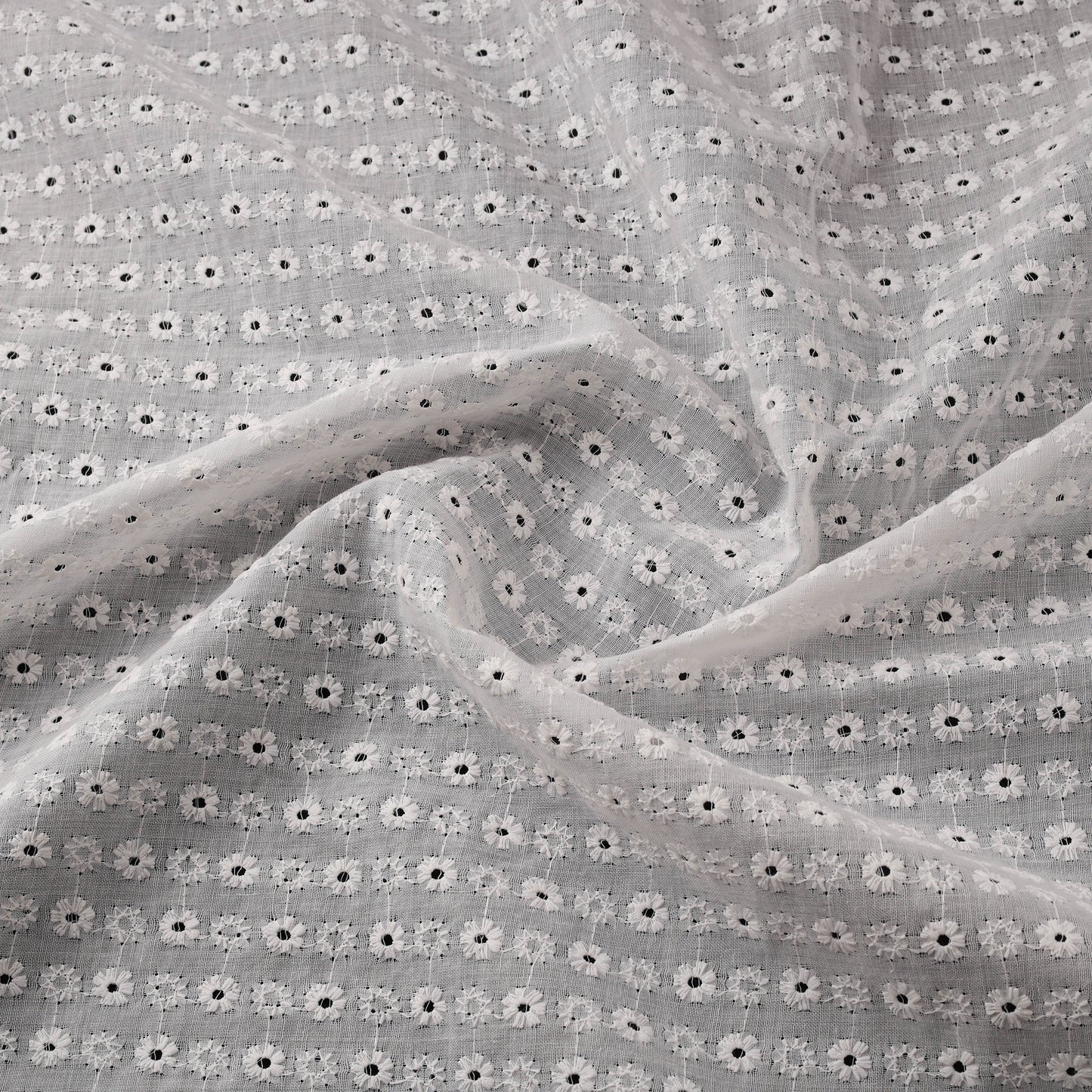 Floral Embroidered Cotton Hakoba Fabric 19