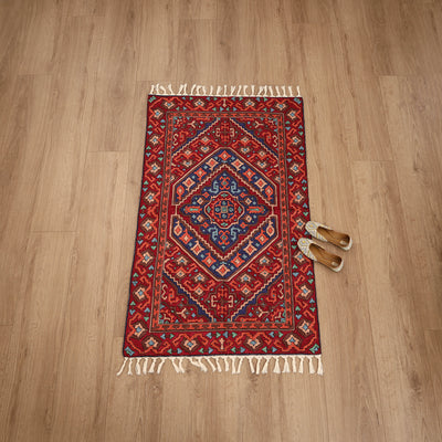 Original Kashmiri Chain Stitch Crewel Hand Embroidery Rug / Carpet (5 x 3 Feet) 14
