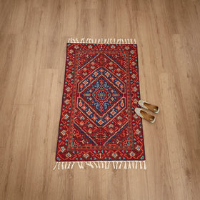 Original Kashmiri Chain Stitch Crewel Hand Embroidery Rug / Carpet (5 x 3 Feet) 14
