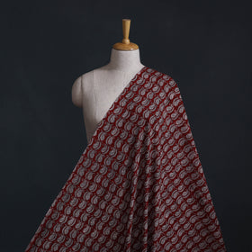 Red - Bagh Hand Block Print Natural Dyed Cotton Fabric 16