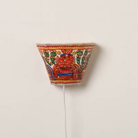 Handpainted Tholu Bommalata Leather Wall Lamp (Small) 63