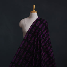Black - Bagh Hand Block Print Natural Dyed Cotton Fabric 17