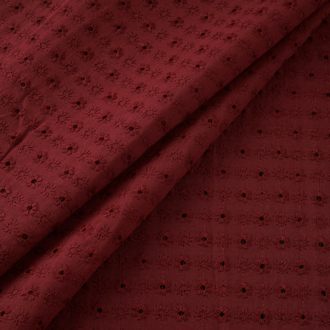 Floral Embroidered Cotton Hakoba Fabric 22