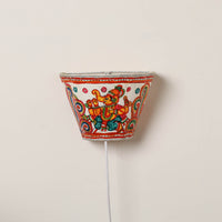 Handpainted Tholu Bommalata Leather Wall Lamp (Small) 65