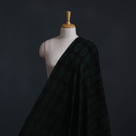 Black - Bagh Hand Block Print Natural Dyed Cotton Fabric 20
