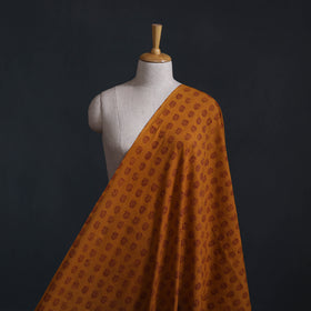 Orange - Bagh Hand Block Print Natural Dyed Cotton Fabric 21