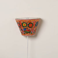 Handpainted Tholu Bommalata Leather Wall Lamp (Small) 73