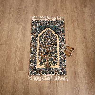 Original Kashmiri Chain Stitch Crewel Hand Embroidery Rug / Carpet (4 x 2.5 Feet) 17