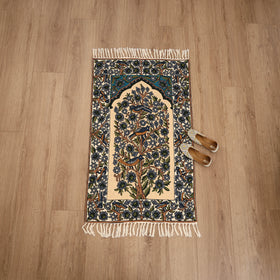 Original Kashmiri Chain Stitch Crewel Hand Embroidery Rug / Carpet (4 x 2.5 Feet) 17