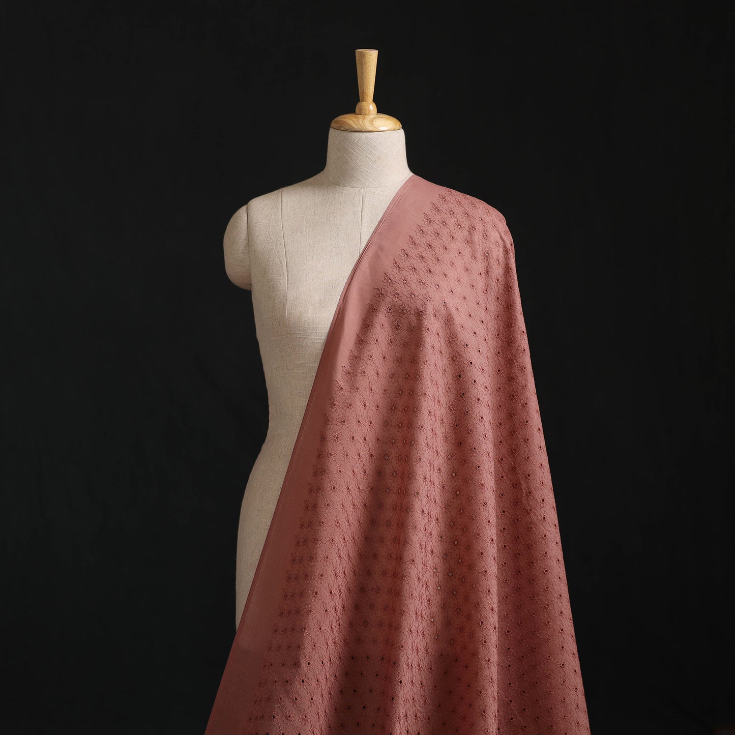Floral Embroidered Cotton Hakoba Fabric 10