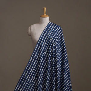 Blue - Hand Block Indigo Bagru Print Natural Dyed Cotton Fabric 01