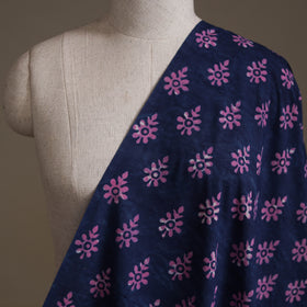 Blue - Hand Block Indigo Bagru Print Natural Dyed Cotton Fabric 03