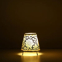 Handpainted Tholu Bommalata Leather Table Lamp (Small) 09