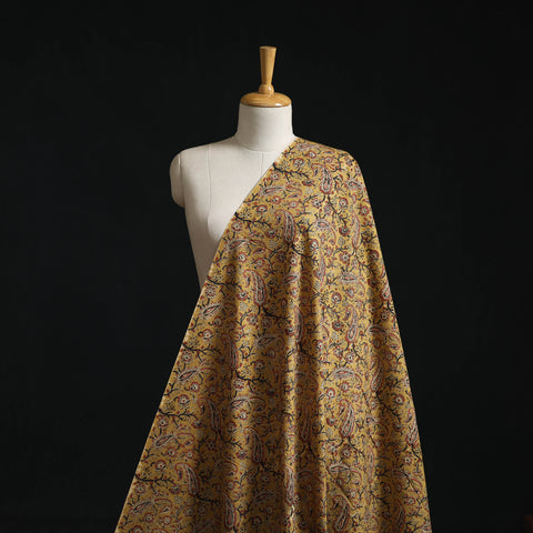 Natural Dyed Hand Block Print Cotton Pedana Kalamkari Fabric 42