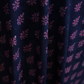 Blue - Hand Block Indigo Bagru Print Natural Dyed Cotton Fabric 03