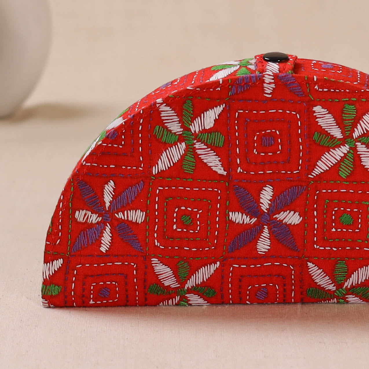 Bengal Kantha Work Handcrafted Jewellery Box 09