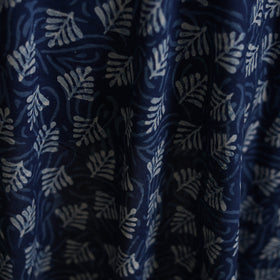 Blue - Hand Block Indigo Bagru Print Natural Dyed Cotton Fabric 04