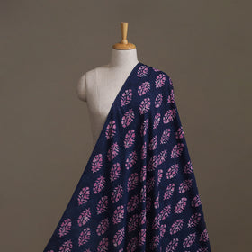 Blue - Hand Block Indigo Bagru Print Natural Dyed Cotton Fabric 05