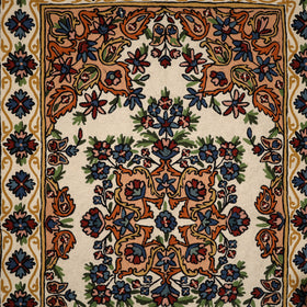 Original Kashmiri Chain Stitch Crewel Hand Embroidery Rug / Carpet (4 x 2.5 Feet) 20