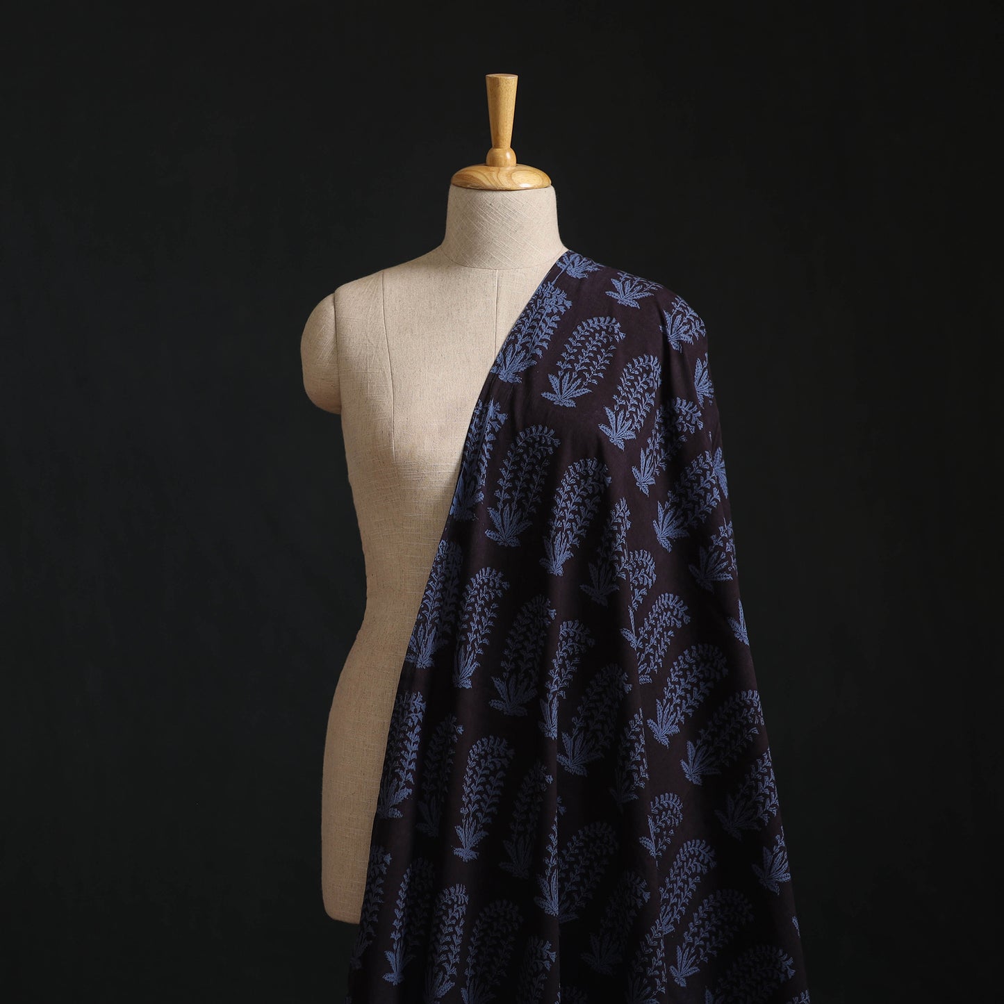 Bagh Hand Block Print Natural Dyed Cotton Fabric 01