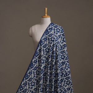 Blue - Hand Block Indigo Bagru Print Natural Dyed Cotton Fabric 06