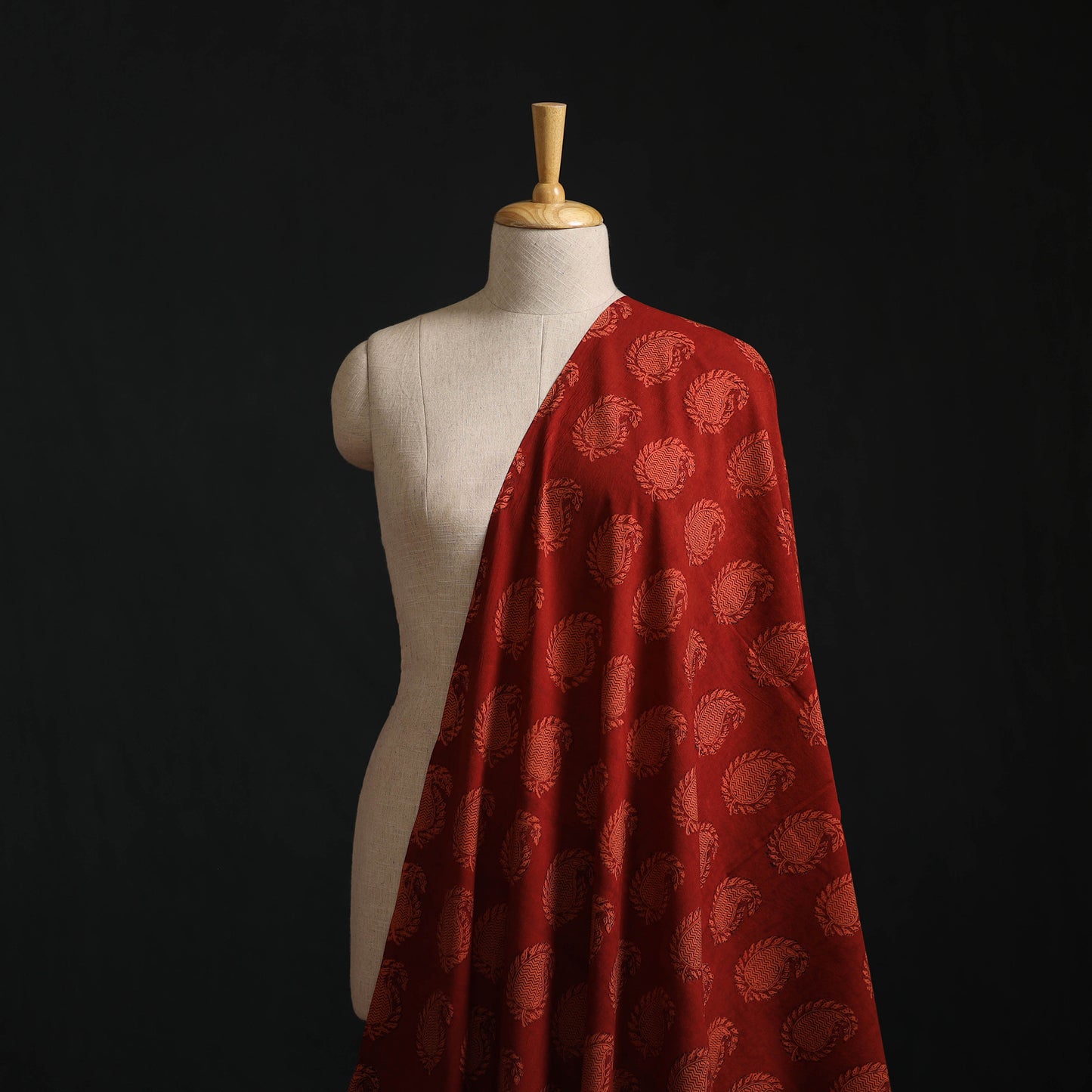 Bagh Hand Block Print Natural Dyed Cotton Fabric 02