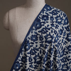 Blue - Hand Block Indigo Bagru Print Natural Dyed Cotton Fabric 06