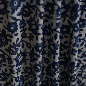 Blue - Hand Block Indigo Bagru Print Natural Dyed Cotton Fabric 06