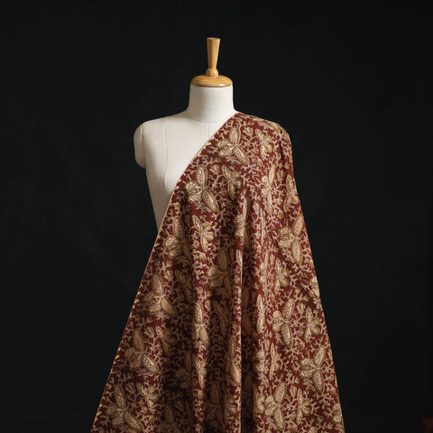 Natural Dyed Hand Block Print Cotton Pedana Kalamkari Fabric 36