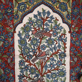 Original Kashmiri Chain Stitch Crewel Hand Embroidery Rug / Carpet (4 x 2.5 Feet) 21