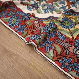 Original Kashmiri Chain Stitch Crewel Hand Embroidery Rug / Carpet (4 x 2.5 Feet) 21