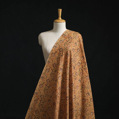 Natural Dyed Hand Block Print Cotton Pedana Kalamkari Fabric 32