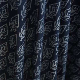 Blue - Hand Block Indigo Bagru Print Natural Dyed Cotton Fabric 08