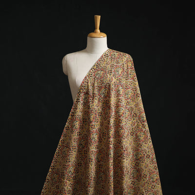 Natural Dyed Hand Block Print Cotton Pedana Kalamkari Fabric 31