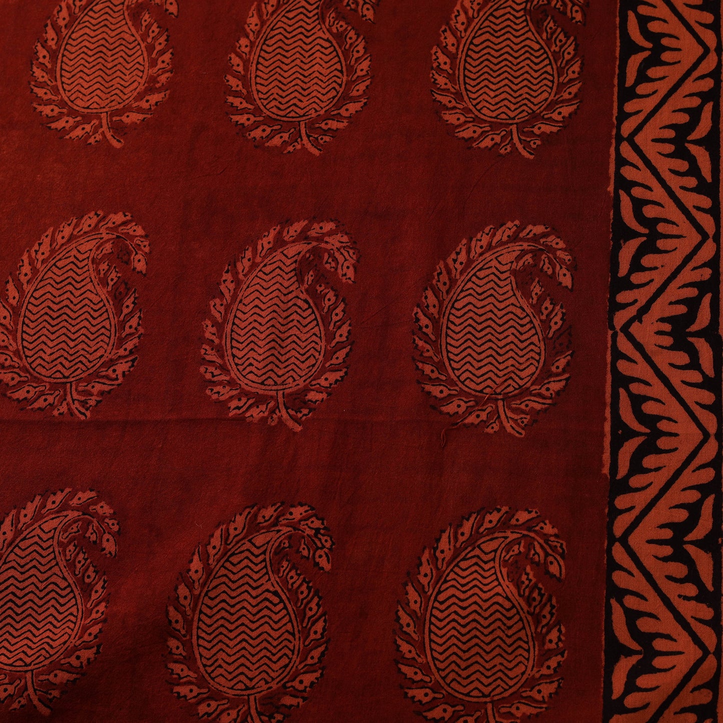 Bagh Hand Block Print Natural Dyed Cotton Fabric 02