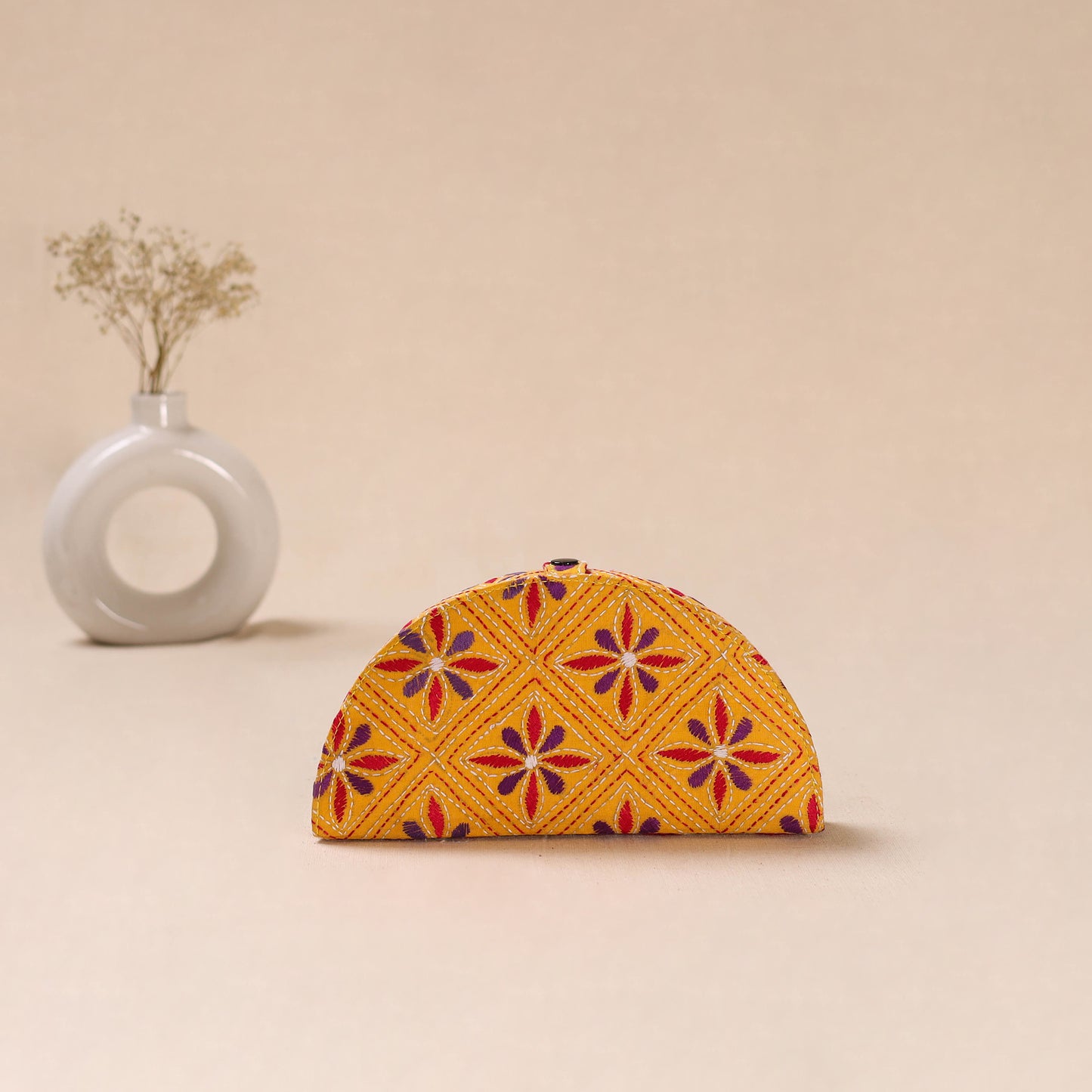 Bengal Kantha Work Handcrafted Jewellery Box 06