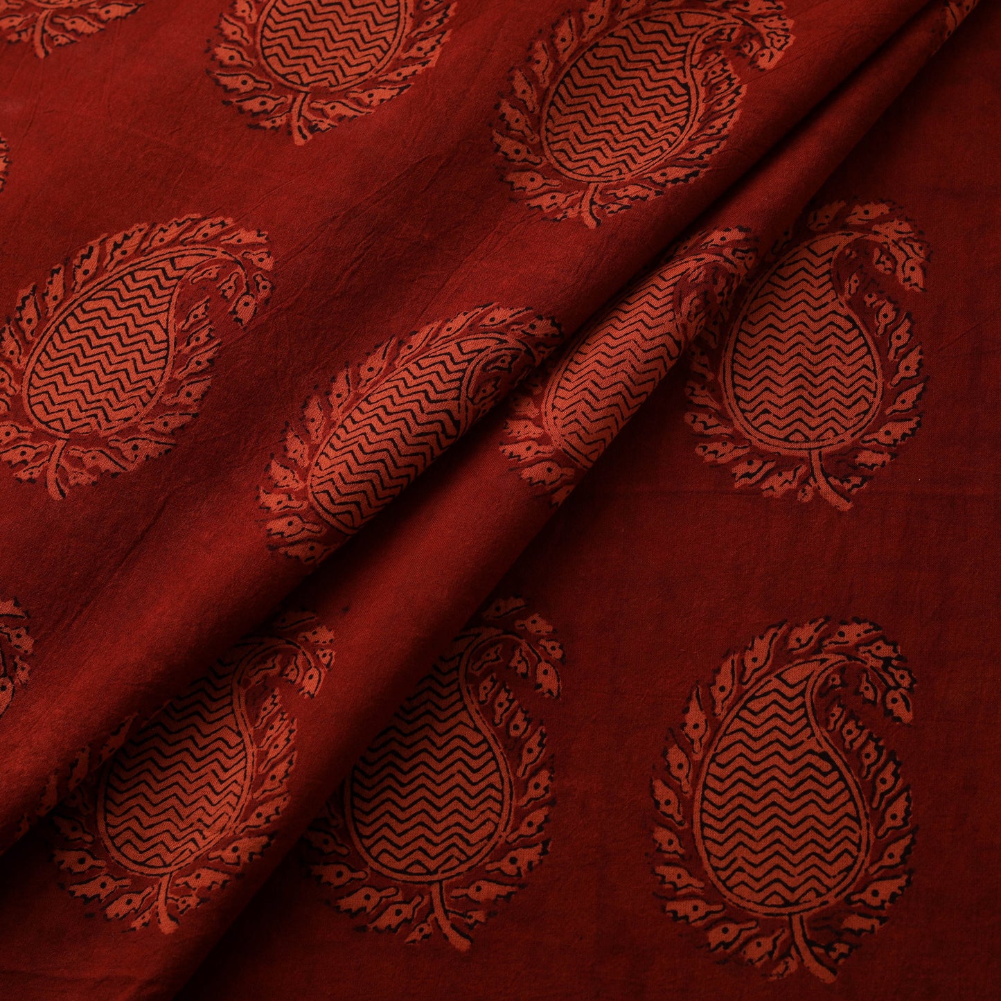 Bagh Hand Block Print Natural Dyed Cotton Fabric 02