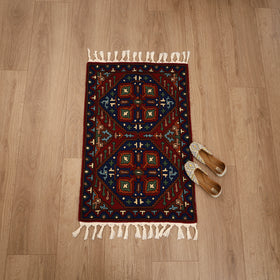 Original Kashmiri Chain Stitch Crewel Hand Embroidery Rug / Carpet (3 x 2 Feet) 24